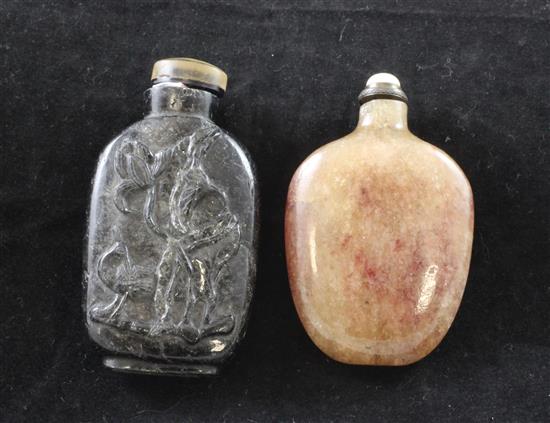 Two Chinese crystal snuff bottles, 1850-1920, Richards no.s 442 and 274